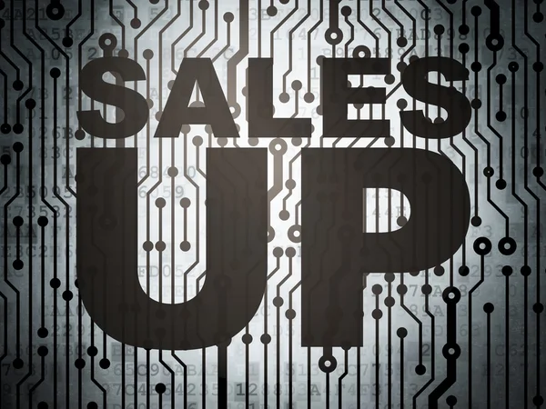 Marketing concept: circuit board with Sales Up — Stock Photo, Image