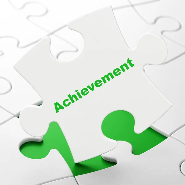 Education concept: Achievement on puzzle background — Stock Photo, Image