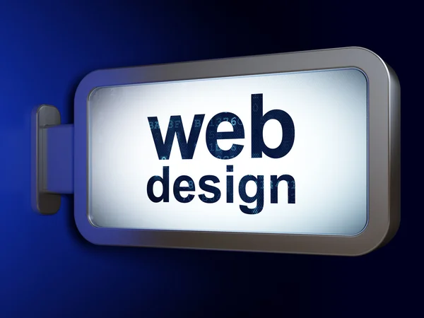 Web-Design-Konzept: Web-Design auf Werbetafel Hintergrund — Stockfoto