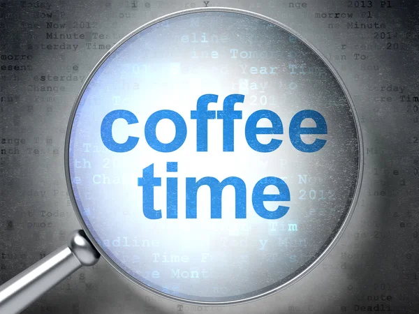 Zaman kavramı: optik camlı kahve saati — Stok fotoğraf
