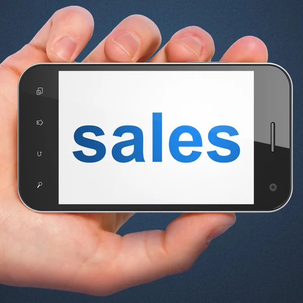 Reklamkoncept: försäljning på smartphone — Stockfoto