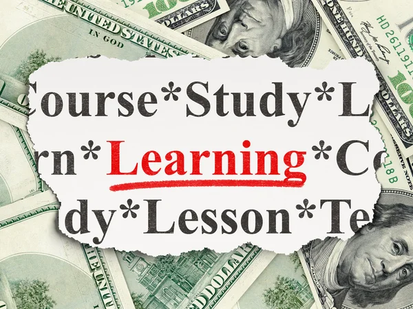 Concetto di istruzione: Apprendimento sul denaro — Foto Stock