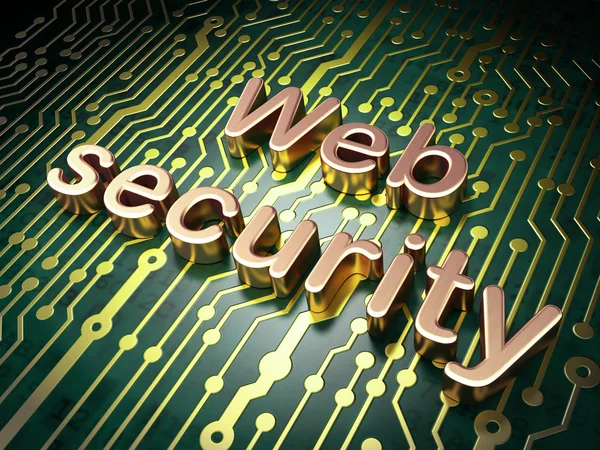 SEO concetto di web design: Web Security su sfondo circuito — Foto Stock