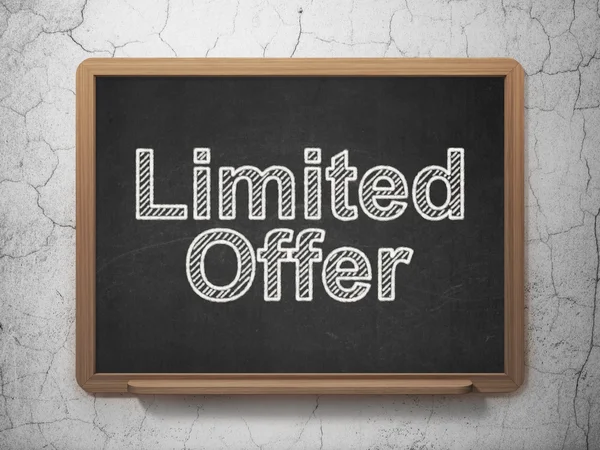 Business concept: Limited Offer on chalkboard background — Stock Photo, Image