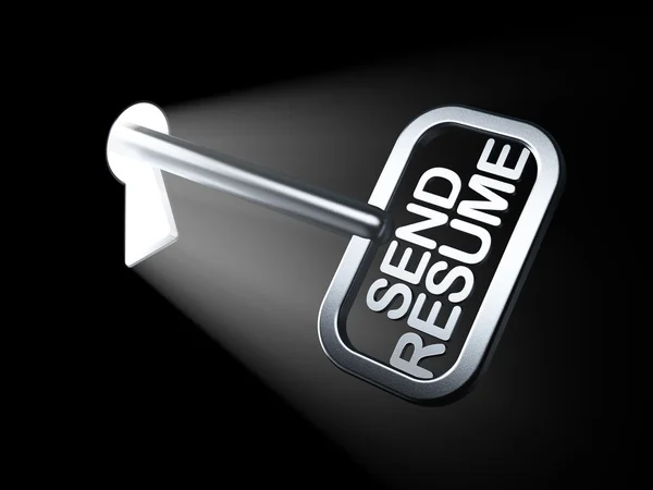 Business concept: Send Resume on key — Stock Photo, Image