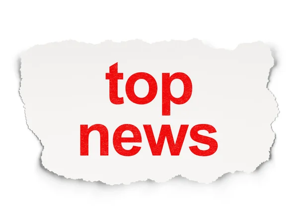 Concetto di notizie: Top News su sfondo carta — Foto Stock