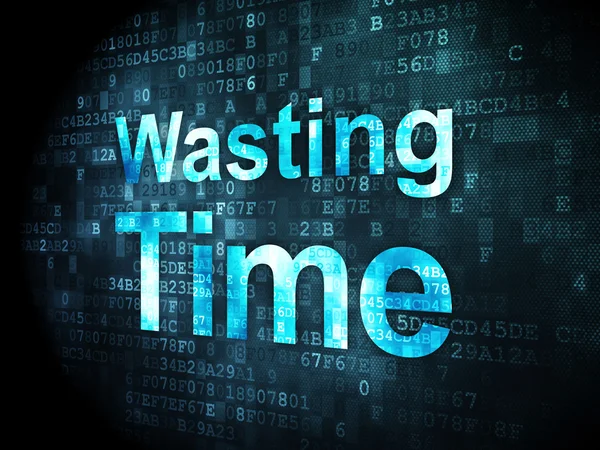 Time concept: Wasting Time on digital background — Stock Photo, Image