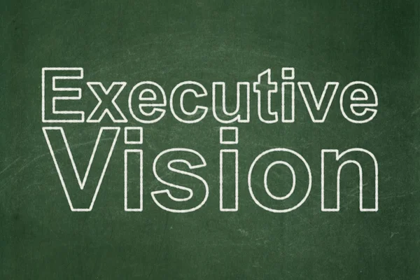 Affärsidé: executive vision på svarta tavlan bakgrund — Stockfoto