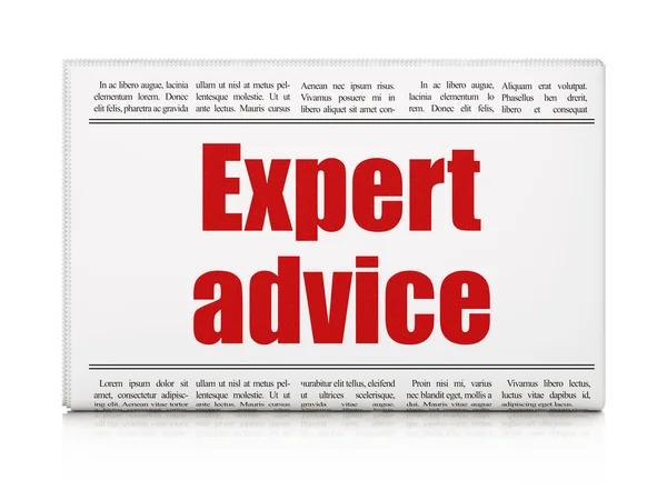 Concept juridique : titre du journal Expert Advice — Photo
