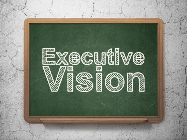 Concept d'entreprise : Vision exécutive sur fond de tableau — Photo