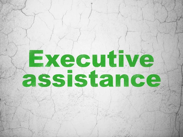 Business concept: Executive Assistance sullo sfondo della parete — Foto Stock