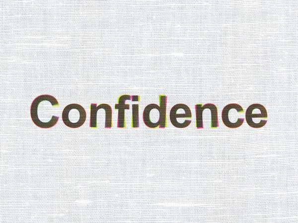 Business concept: Confidence on fabric texture background — Stock Photo, Image