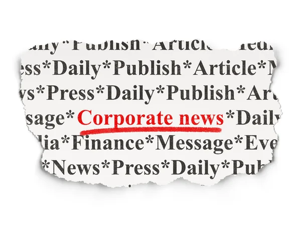 News concept: Corporate News on Paper background — Stock Photo, Image