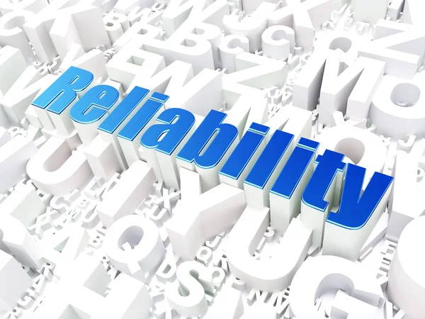 Finance concept: Reliability on alphabet background — Stock Photo, Image
