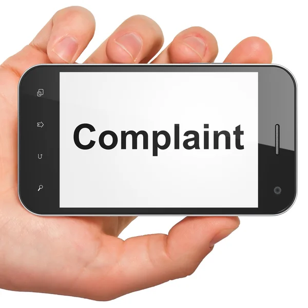 Law concept: Complaint on smartphone — Stock Photo, Image