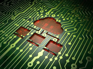 Ağ kavramı bulut: levhasının arka plan bulut ağda