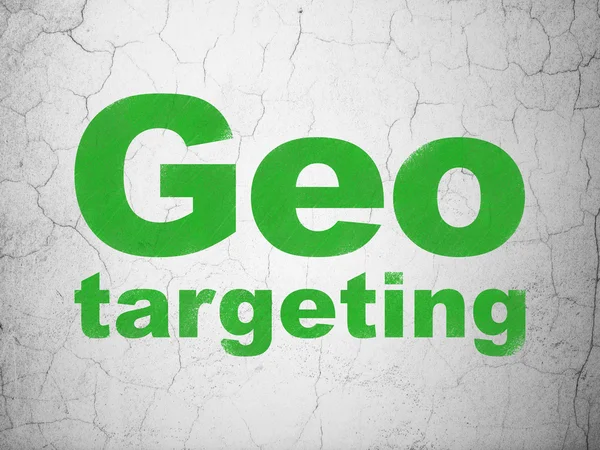 Bedrijfsconcept: geo-targeting op muur achtergrond — Stockfoto