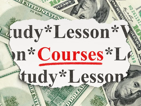 Education concept: Courses on Money background — Stock Photo, Image