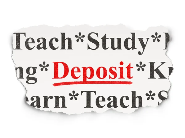 Education concept: Deposit on Paper background — Stock Photo, Image