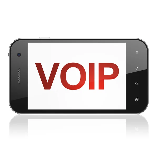 Koncepce designu webu: voip na smartphone — Stock fotografie