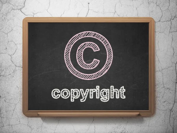 Law concept: Copyright and Copyright on chalkboard background — Stock Photo, Image