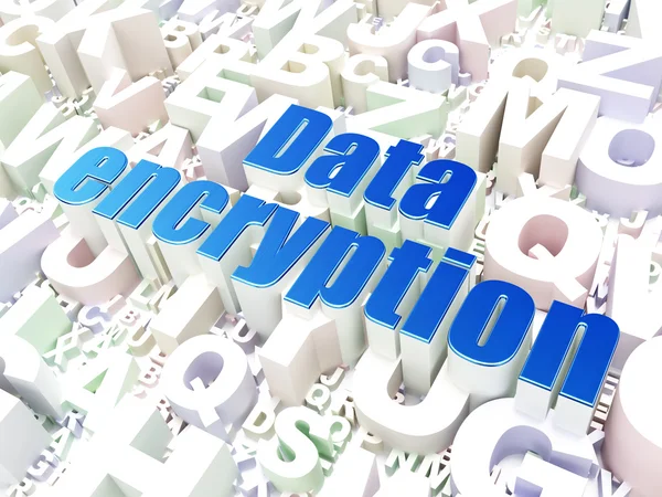 Privacy concept: Data Encryption on alphabet background — Stock Photo, Image