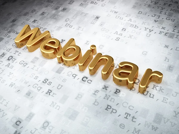 Education concept: Golden Webinar on digital background — Stock Photo, Image