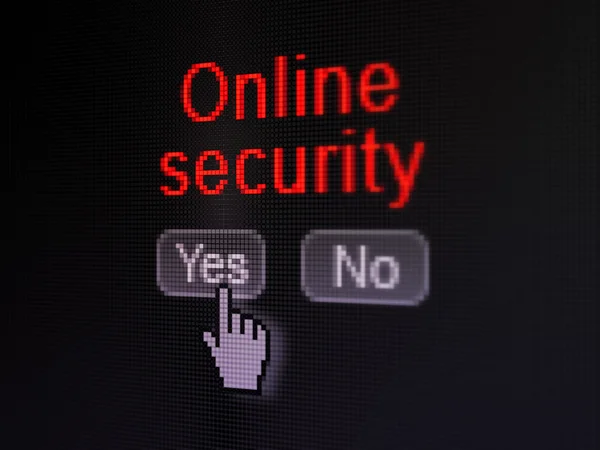 Koncepcja bezpieczeństwa: Bezpieczeństwo online na ekranie komputera cyfrowe — Zdjęcie stockowe