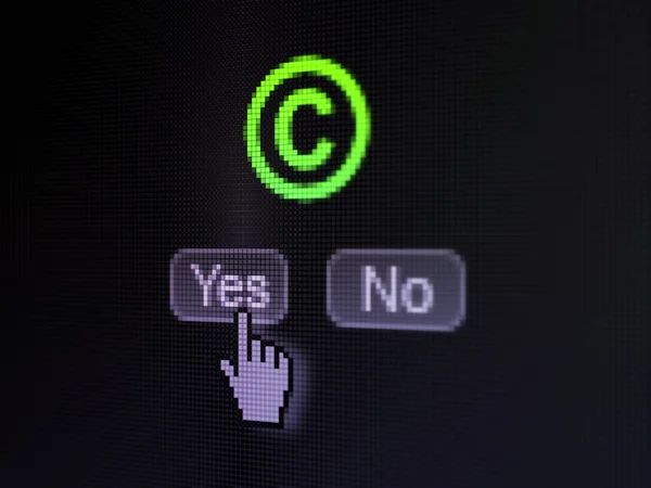 Concetto di legge: Copyright sullo schermo digitale del computer — Foto Stock