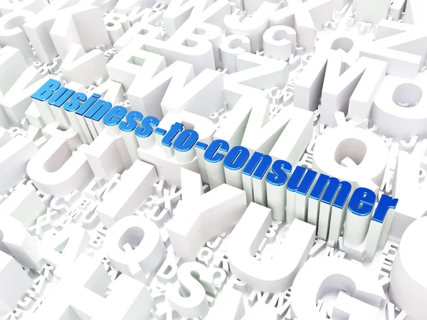 Conceito de negócio: Business-to-consumer on alphabet background — Fotografia de Stock