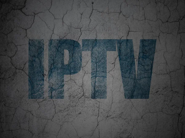 Concetto di Web design: IPTV su sfondo grunge wall — Foto Stock