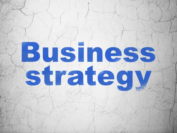事業コンセプト： 壁の背景にビジネス戦略 — ストック写真