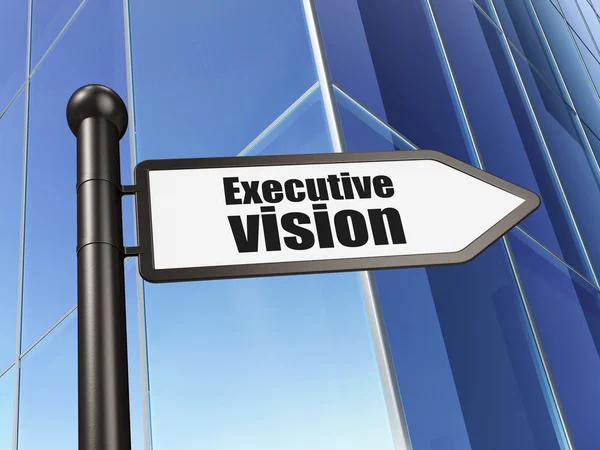 Concetto di finanza: firma Executive Vision on Building background — Foto Stock