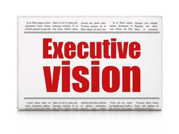 Geschäftskonzept: Zeitung Schlagzeile Executive Vision — Stockfoto