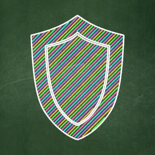 Security concept: Shield on chalkboard background — Stock Photo, Image