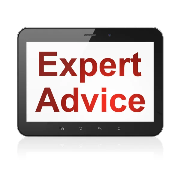 Conceito de lei: Expert Advice no computador tablet pc — Fotografia de Stock