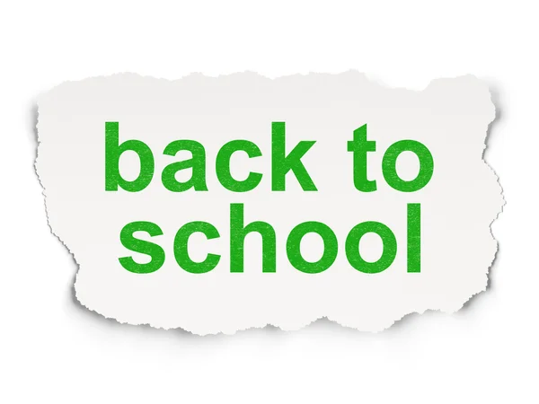 Eğitim kavramı: Back to School kağıt arka plan üzerinde — Stok fotoğraf