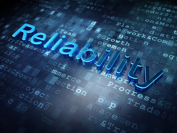 Finance concept: Blue Reliability on digital background