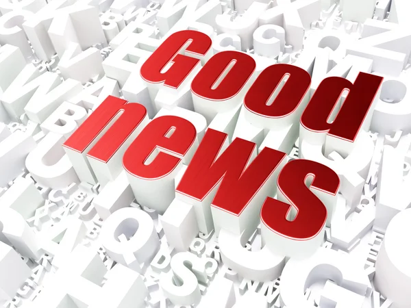 haber Konsept: alfabe arka plan üzerinde iyi haber