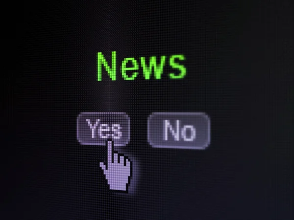 Concetto di notizie: notizie sullo schermo del computer digitale — Foto Stock
