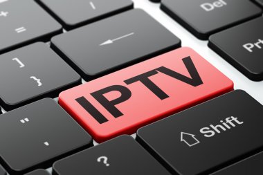 Web Tasarım: IPTV bilgisayar klavye zemin üzerine