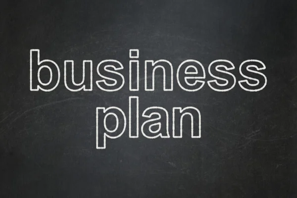 Concept de financement : Plan d'affaires sur fond de tableau — Photo