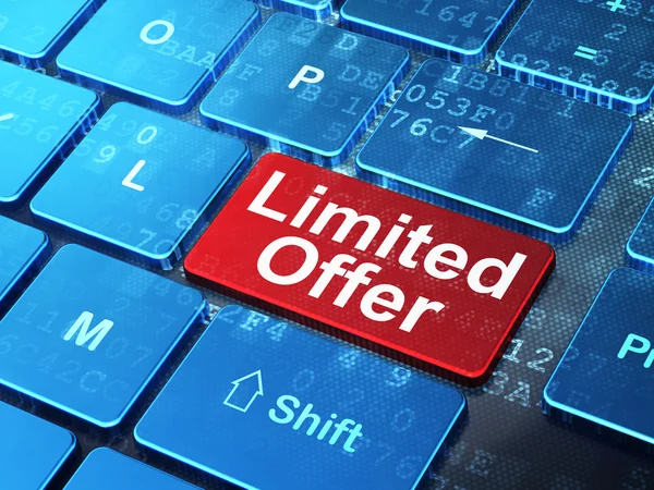Finance concept: Limited Offer on computer keyboard background — Stock Photo, Image