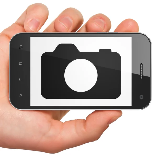 Concetto di vacanza: Fotocamera per smartphone — Foto Stock