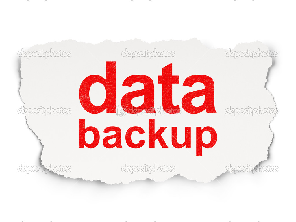 Data concept: Data Backup on Paper background