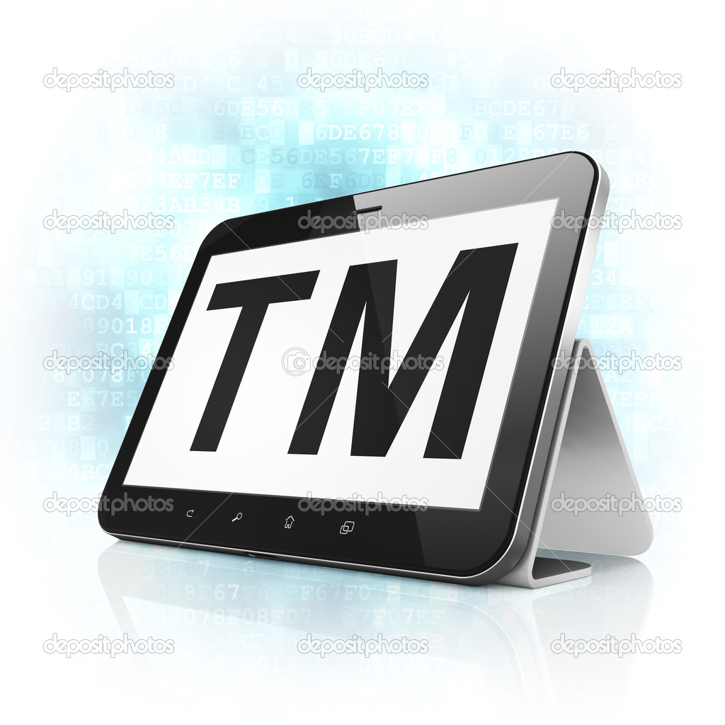 Law concept: Trademark on tablet pc computer