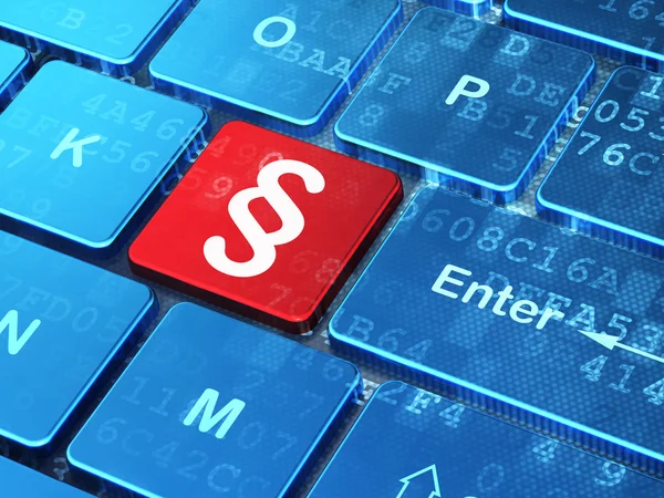 Hukuk kavramı: paragraf bilgisayar klavye arka plan üzerinde