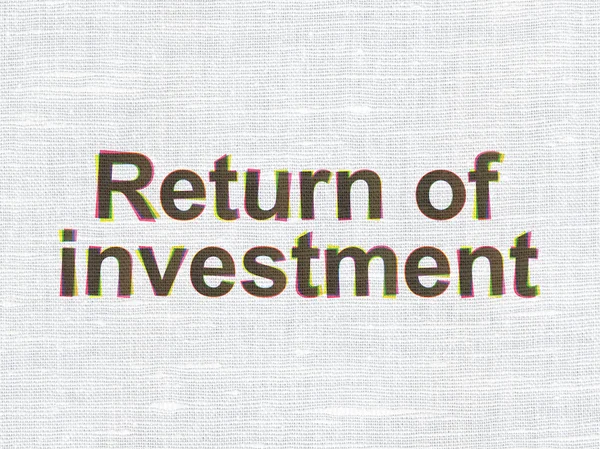 Business concept: Return of Investment on fabric texture background — Stock Photo, Image