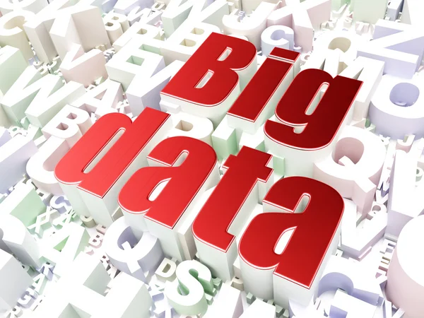 Data koncept: Big Data på alfabetet bakgrund — Stockfoto