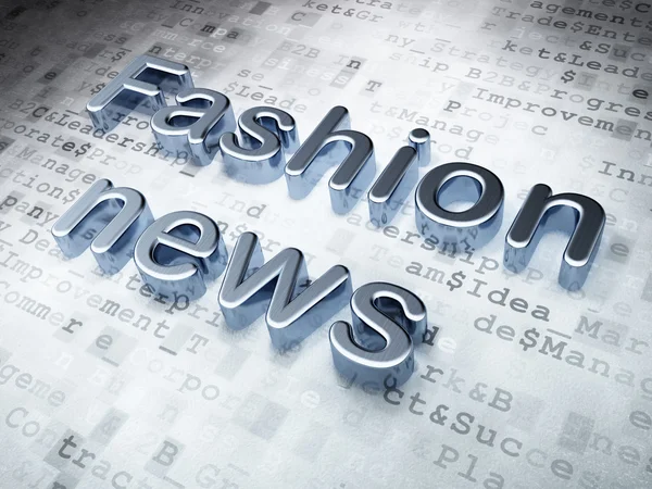 Концепция новостей: Серебряная мода Новости на цифровом фоне — стоковое фото